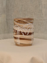 Wheel-thrown two-tone swirl ceramic mug